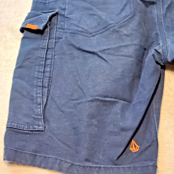 Volcom Workwear Cargo Utility Shorts Blue Orange Men's 34 - Picture 5 of 5